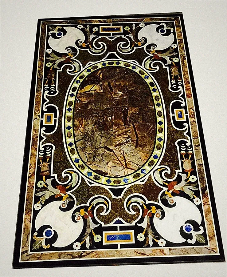 122cm x 61cm Marmor Center Tisch Semi Precious Steine Inlay Heim / Garten Dekor