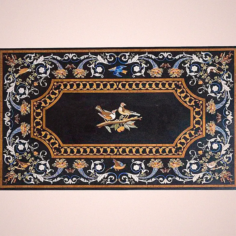 122cm x 81.3cm Marmor Table Top Semi Edelsteine Kunst Inlay Heim / Garten Dekor