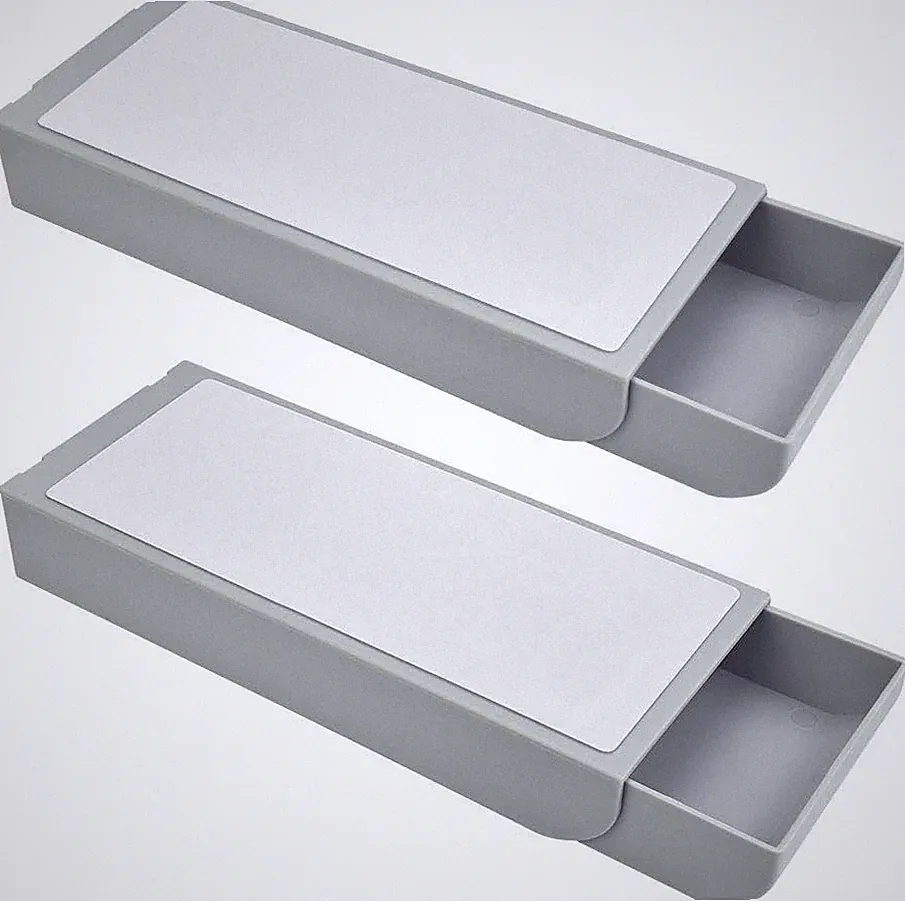 2 Stück Selbstklebende Schublade Schreibtisch Unterbau Grau Fit Desk Schublade V