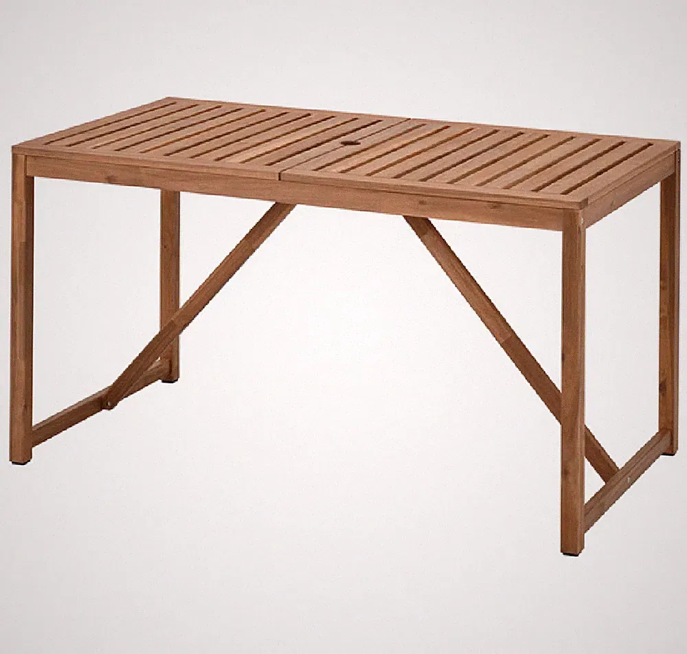 4,5 Fuß Outdoor Esstisch Holz Party Picknick Terrasse Garten BBQ Trage Stall Tisch
