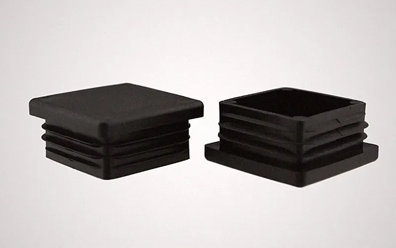 4 x Fussstopfen 35 x 35mm schwarz Rohrstopfen Fusskappen Gartenstuhl Tisch