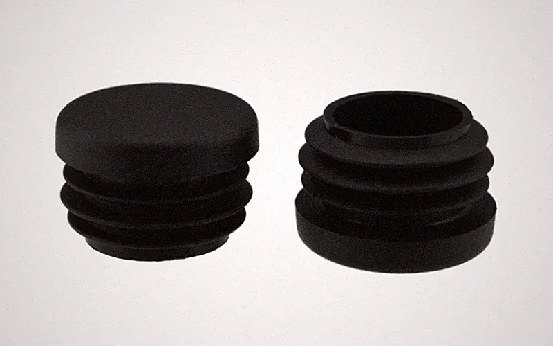 4 x Fussstopfen Ø 25mm schwarz rund Rohrstopfen Fusskappen Gartenstuhl Tisch