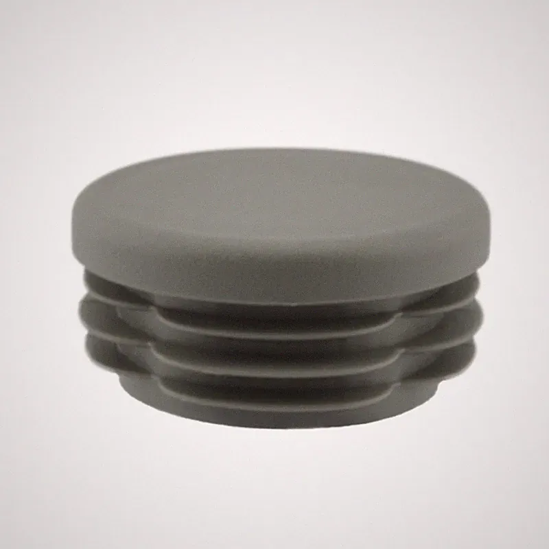 4 x Fussstopfen Ø 36mm grau rund Rohrstopfen Fusskappen Gartentisch Tisch