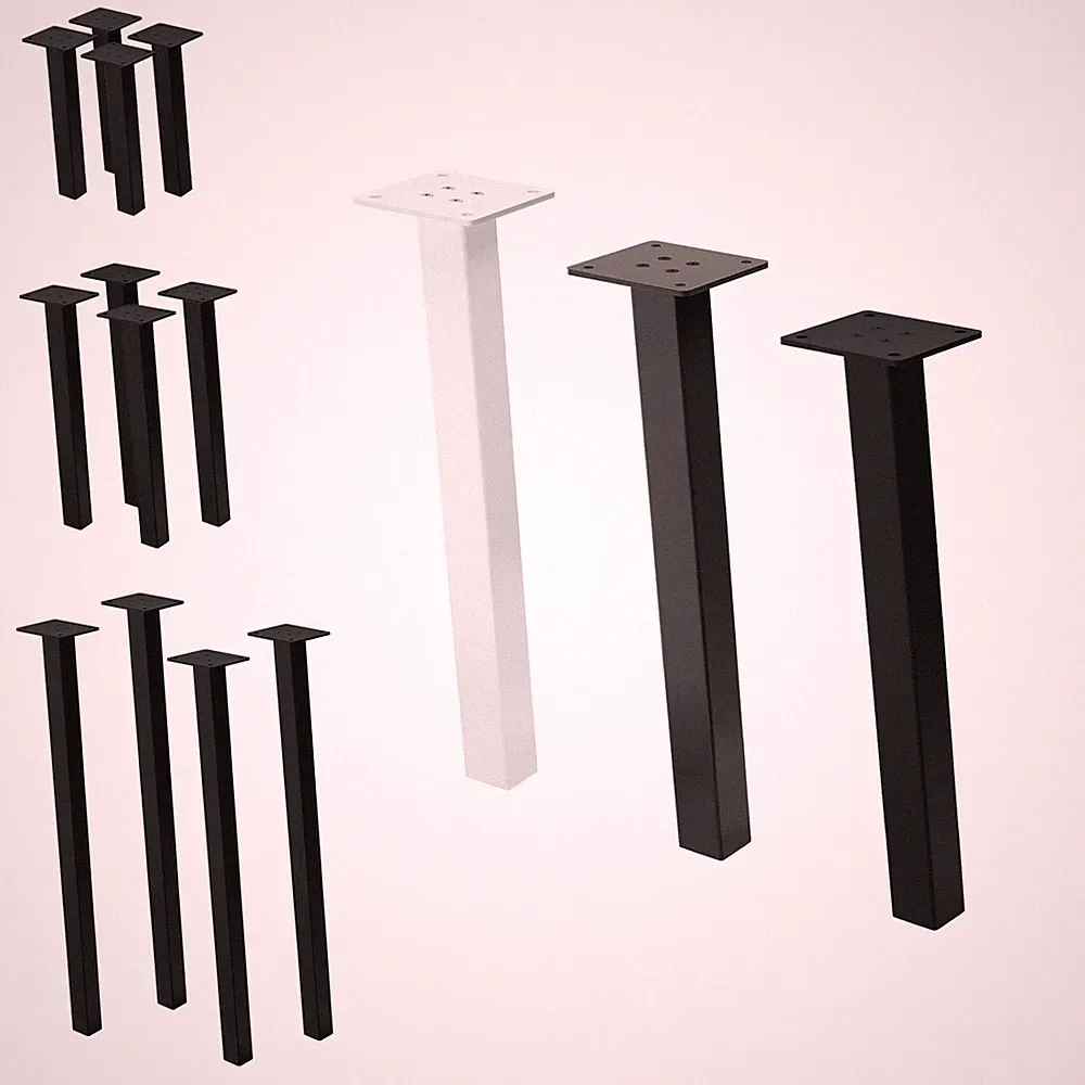 4er Set Tischbeine höhenverstellbar 96GRAD Tischfuß Stahl Tischkufen 30/42/72 cm