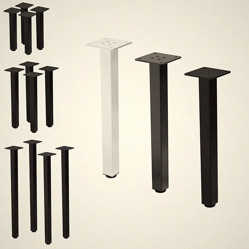 4er Set Tischbeine höhenverstellbar Möbelfuß Tischfuß Tischkufen Stahl 30-72 cm