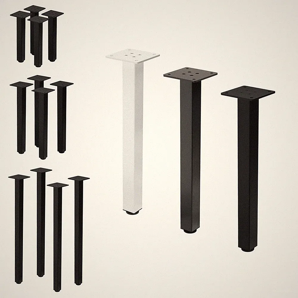 4er Set Tischbeine höhenverstellbar Möbelfuß Tischfuß Tischkufen Stahl 30-72 cm