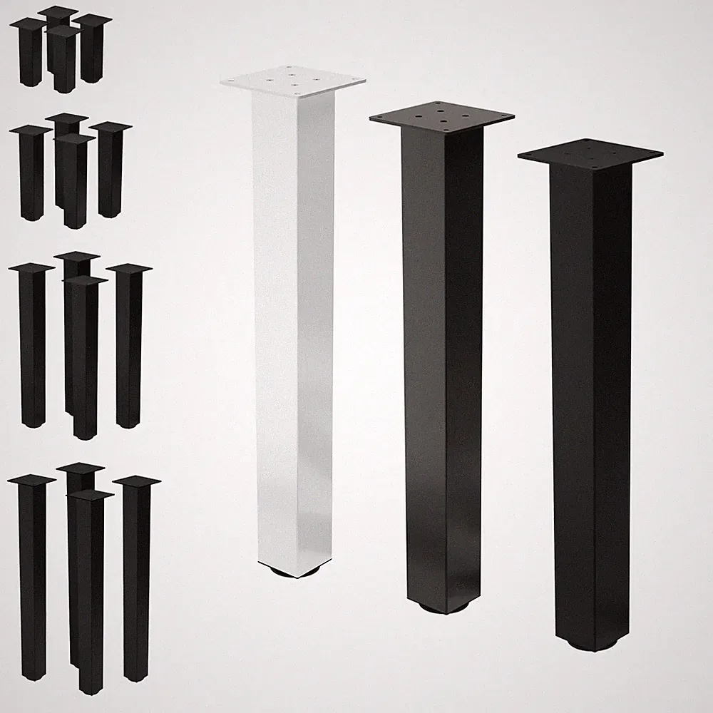4er Set Tischbeine Möbelbeine höhenverstellbar Möbelfuß Tischfuß Stahl 30-90 cm