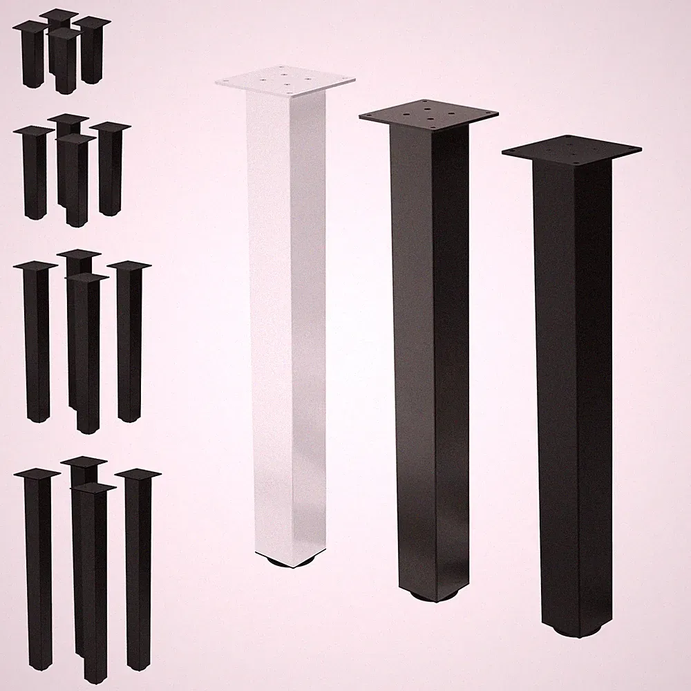 4er Set Tischbeine Möbelbeine höhenverstellbar Möbelfuß Tischfuß Stahl 30-90 cm