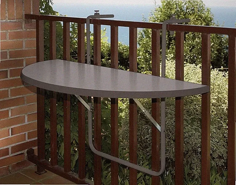ALCO Balkonhängetisch Balkontisch 100x50 cm, anthrazit Kunststoff Gartenmöbel