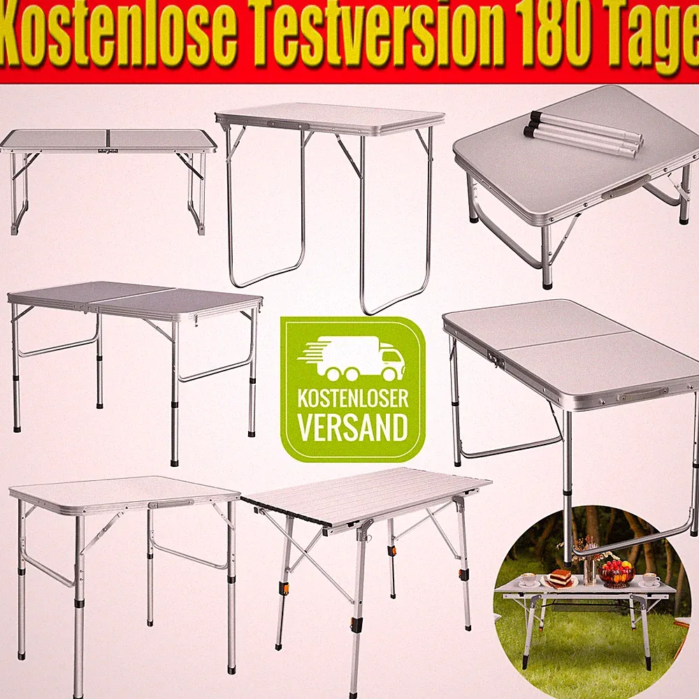 Alu Klapptisch Campingtisch klappbarer Gartentisch Falttisch Partytisch klappbar