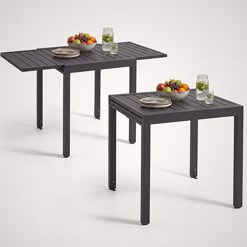 Kunststoff Ausziehbarer Gartentisch