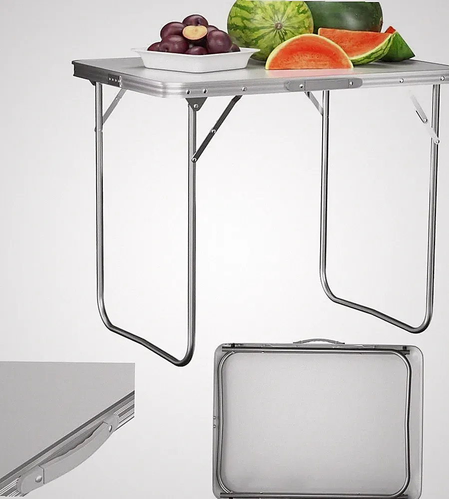 Aluminium-Klapptisch tragbar faltbar 80x60cm Ess- & Picknicktisch Garten