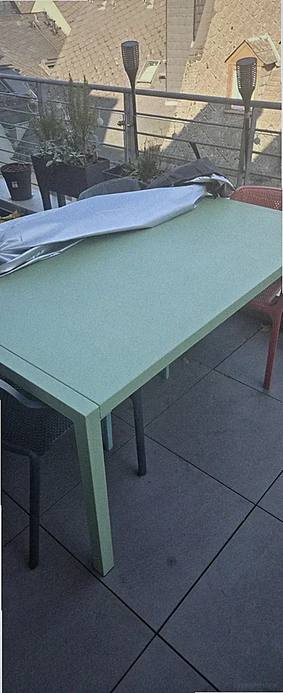 Aluminium Terrassen Tisch 160X80X75CM Gartentisch Balkontisch Terrassentisch