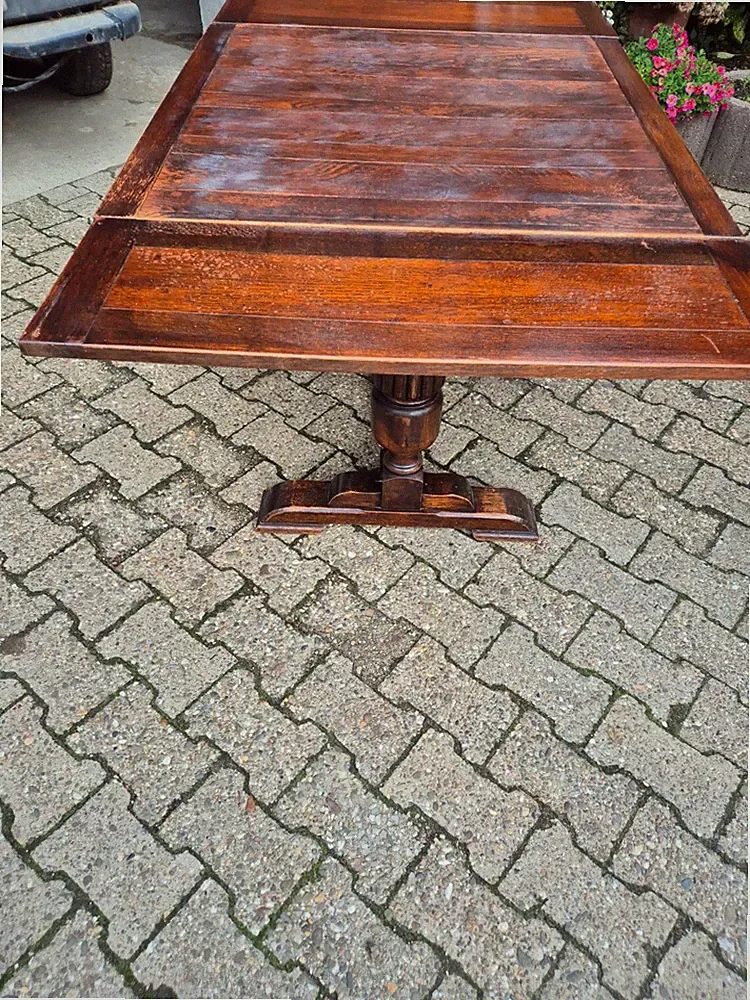 Antik Tisch zum Ausziehen ca. 1900Jh Eiche massiv Rustikal 90 cm x90cm x 76 cm