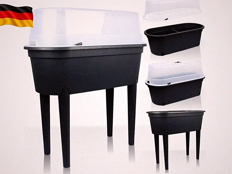 Anzuchttisch Hochbeet Pflanztisch mit Beinen und belüftbarer Deckel