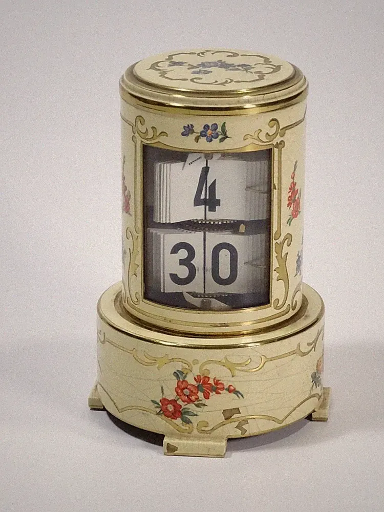 ART DECO Tischuhr / Klappzahlenuhr Flip- Clock, Uhr mit Digitalanzeige