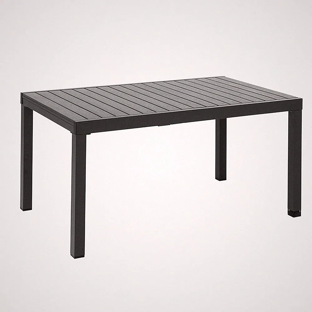 Ausziehbarer Gartentisch aus Aluminium "GENUA 2.0" - Grau/Anthrazit