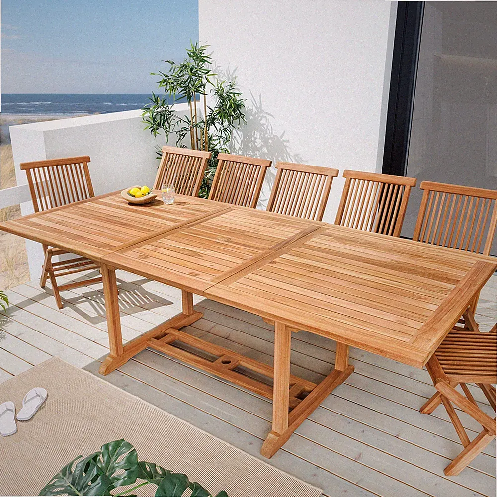 Ausziehbarer Gartentisch EMPIRE TEAK - 170-230cm - natur - Teakholz - wetterfest
