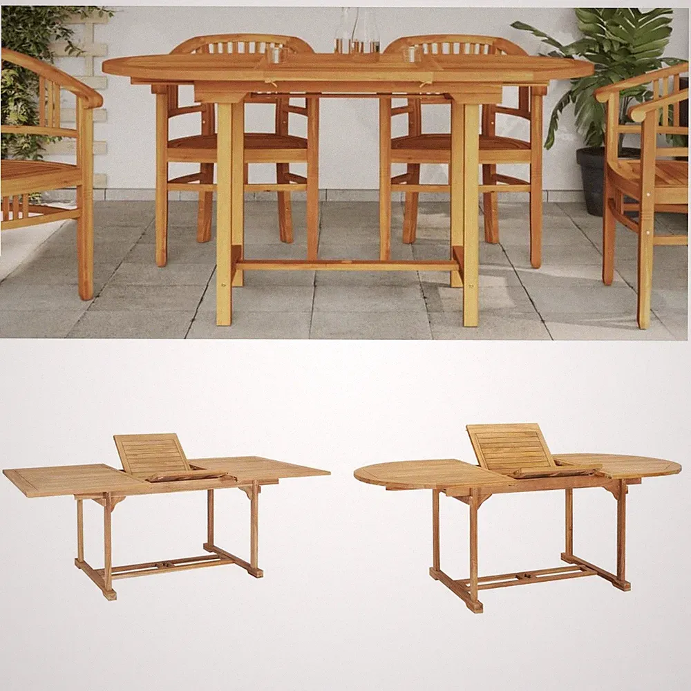 Ausziehbarer Gartentisch Esstisch Balkontisch Beistelltisch Terrassentisch Tisch