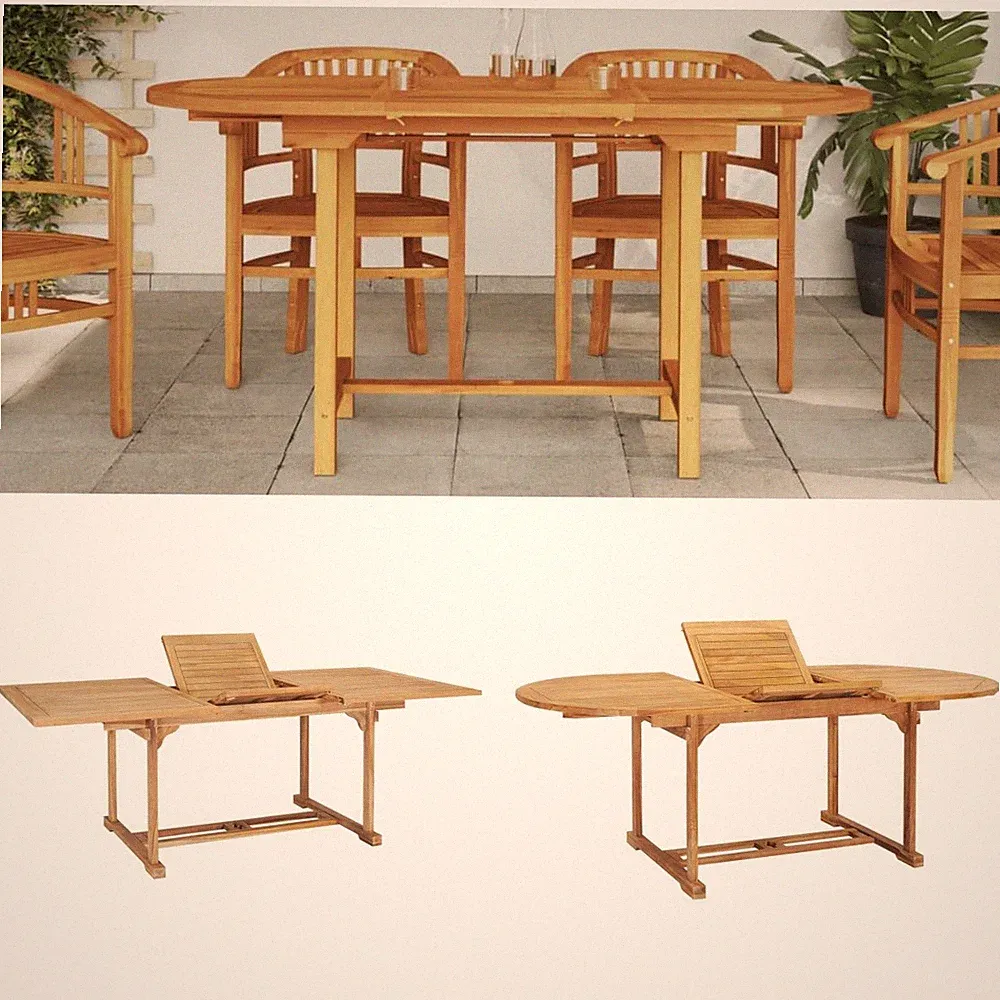 Ausziehbarer Gartentisch Terrassentisch Tisch Esstisch Balkontisch Beistelltisch