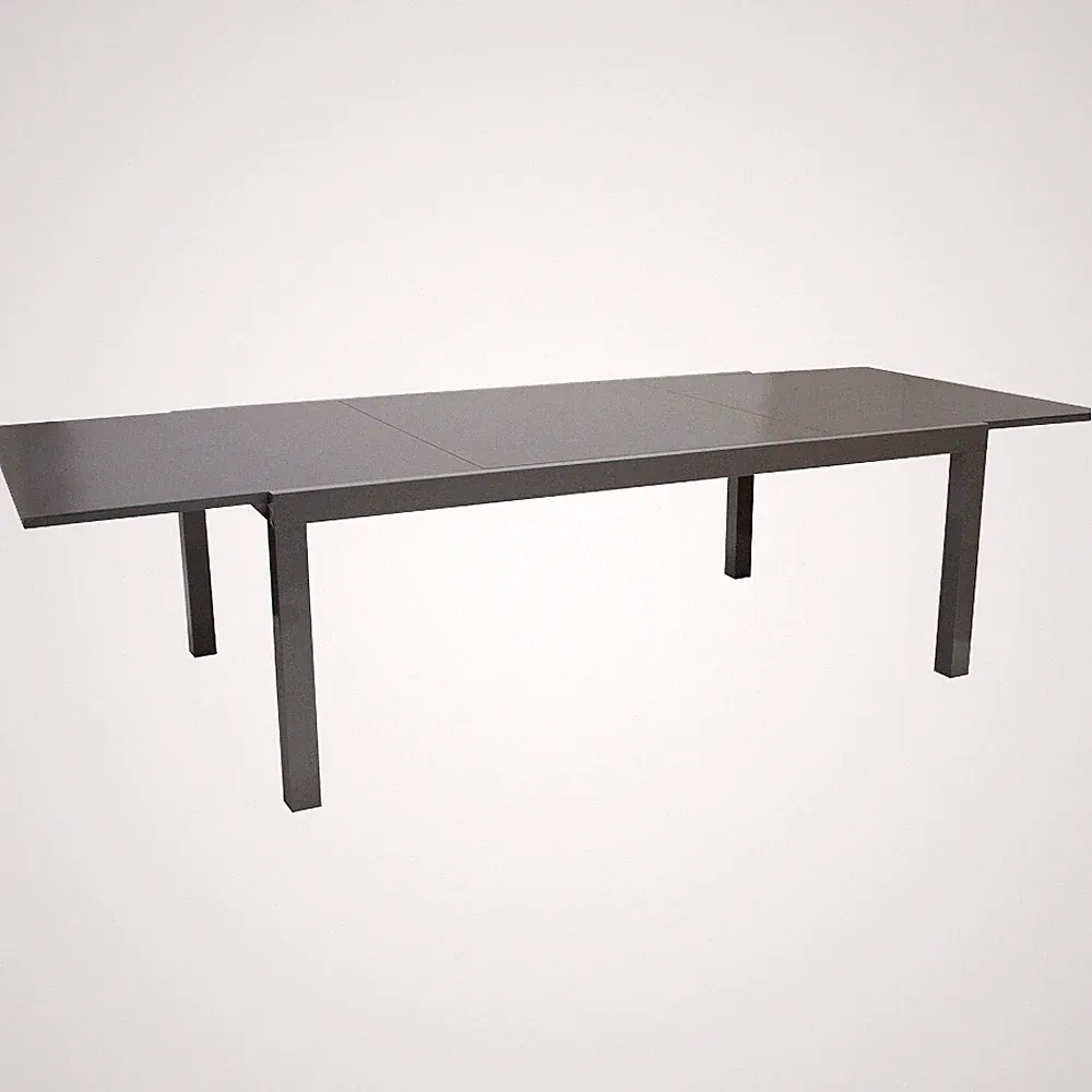 Ausziehtisch 180-240x100x75 cm Aluminiumgestell und Glasplatte Gartentisch Tisch
