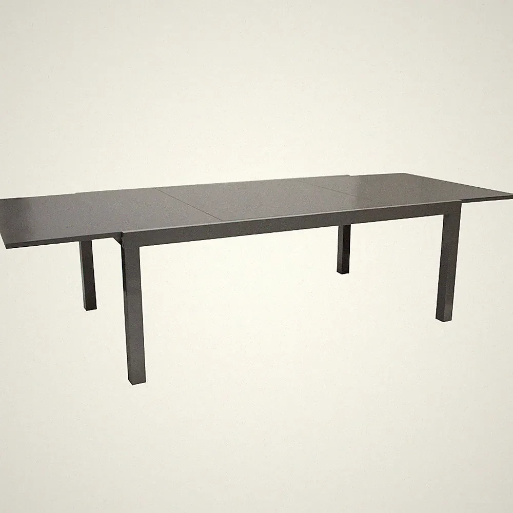 Ausziehtisch 200-300x110x75 cm Aluminiumgestell und Glasplatte Gartentisch Tisch