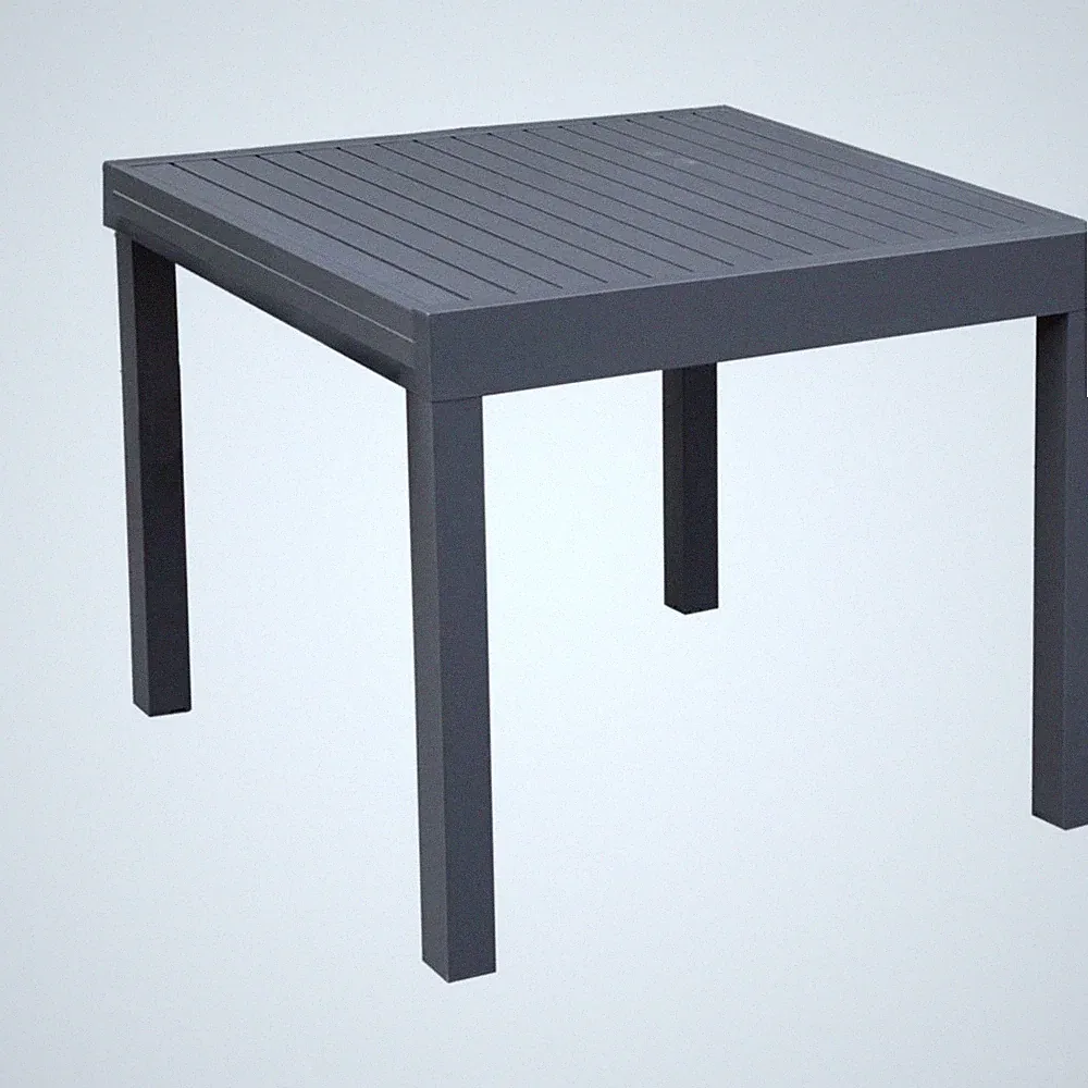 Ausziehtisch ELENA, 90cm/180cm x 90cm, Aluminium, Anthrazit