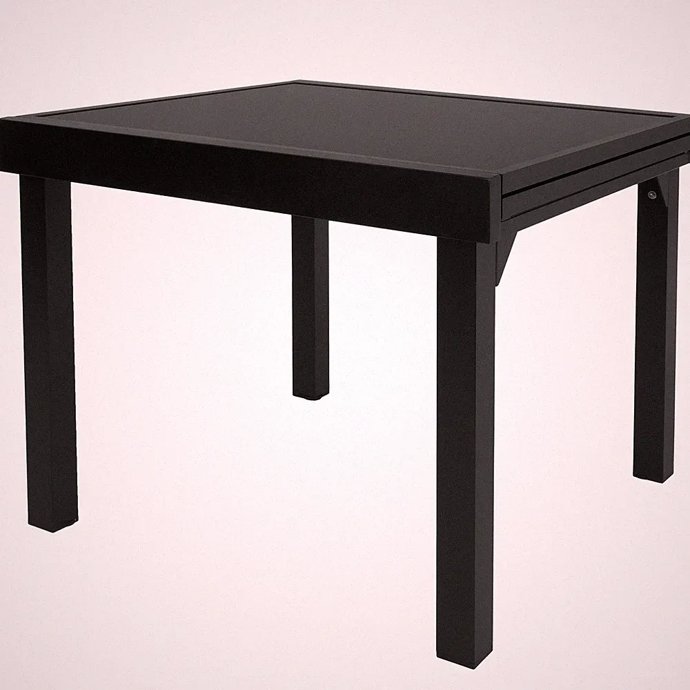 Ausziehtisch Gartentisch Tisch schwarz 90-180 cm Diplomat BWARE ib style®