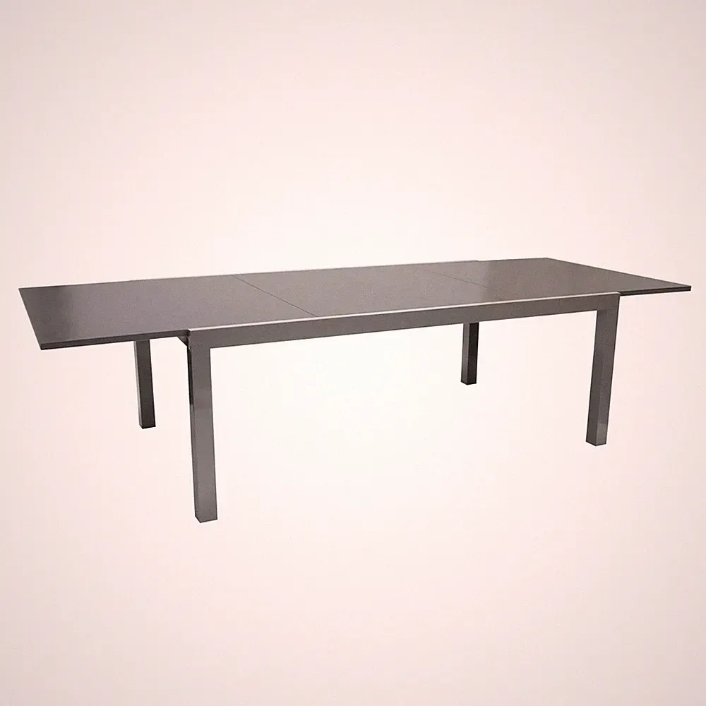 Ausziehtisch MARINA 200/300x110cm Aluminium + Glas ausziehbar Gartentisch Tisch