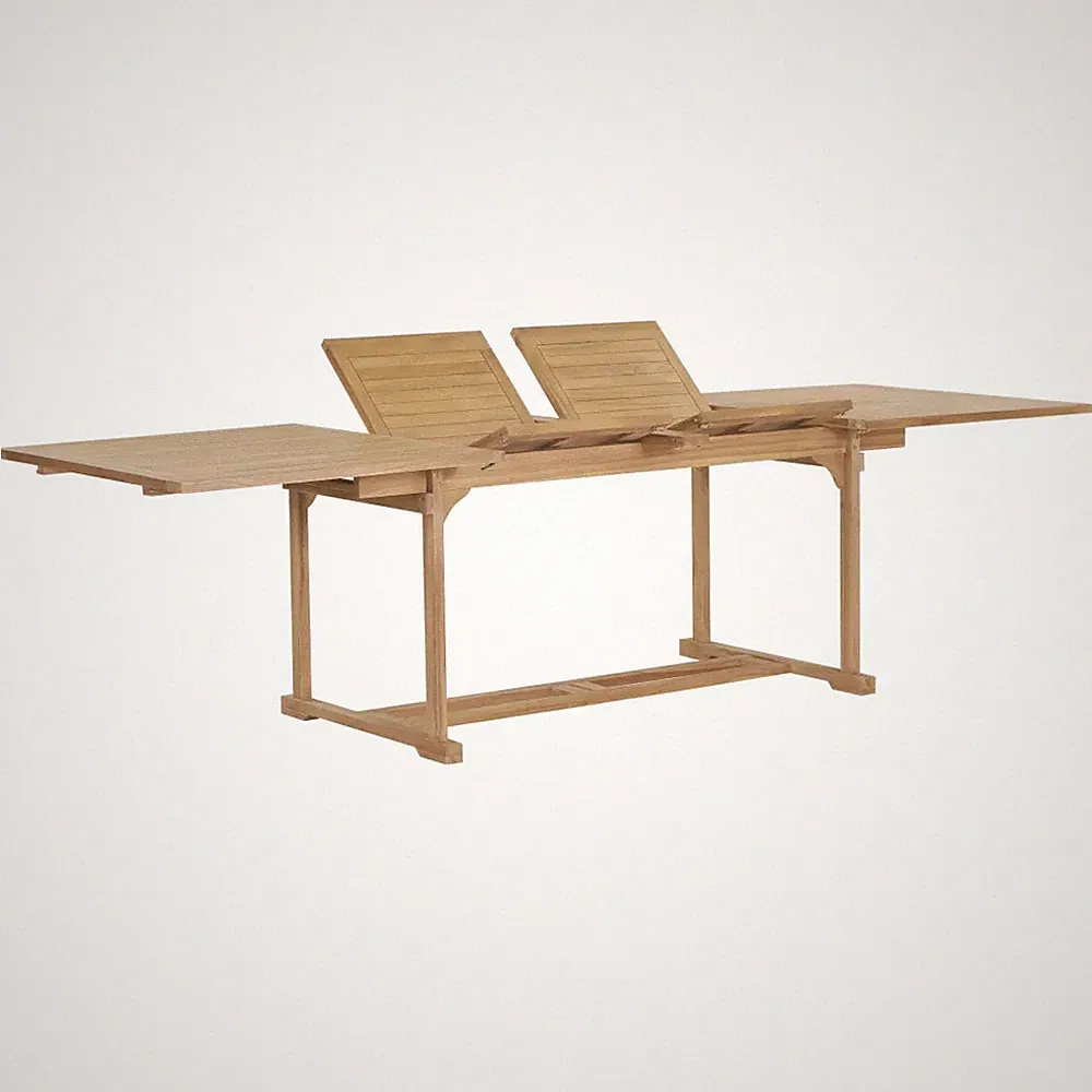Ausziehtisch Teak massiv 180-280x100x75 cm Terrassentisch Garten