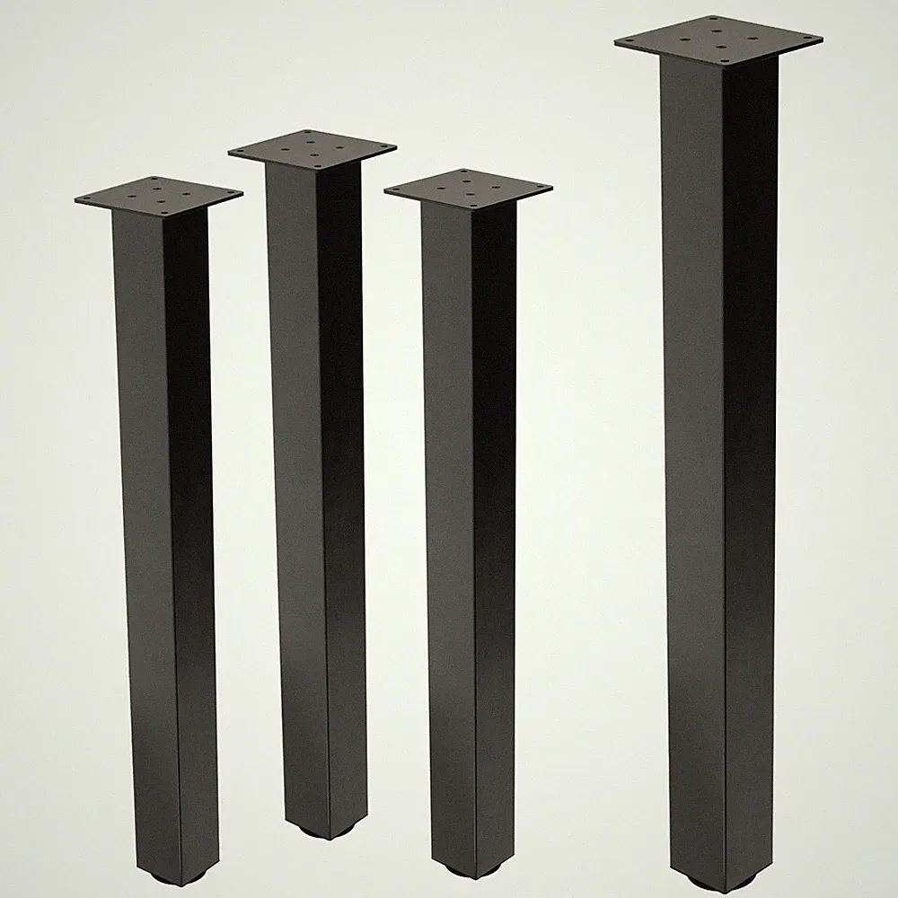 B-Ware 4er Set Tischbeine Möbelbeine höhenverstellbar Tischfuß Möbelfuß Stahl