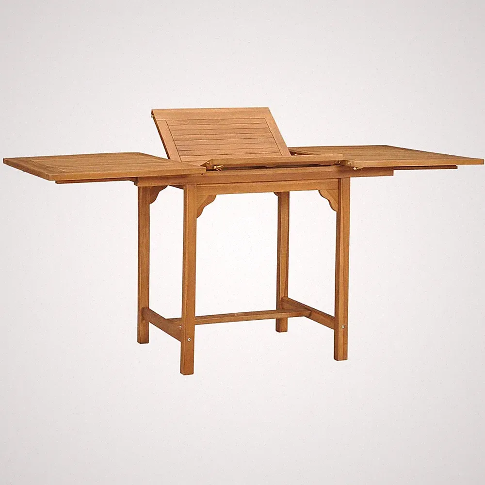 B-Ware | Ausziehbarer Gartentisch 110-160x80x75 Cm Massivholz Teak Holz