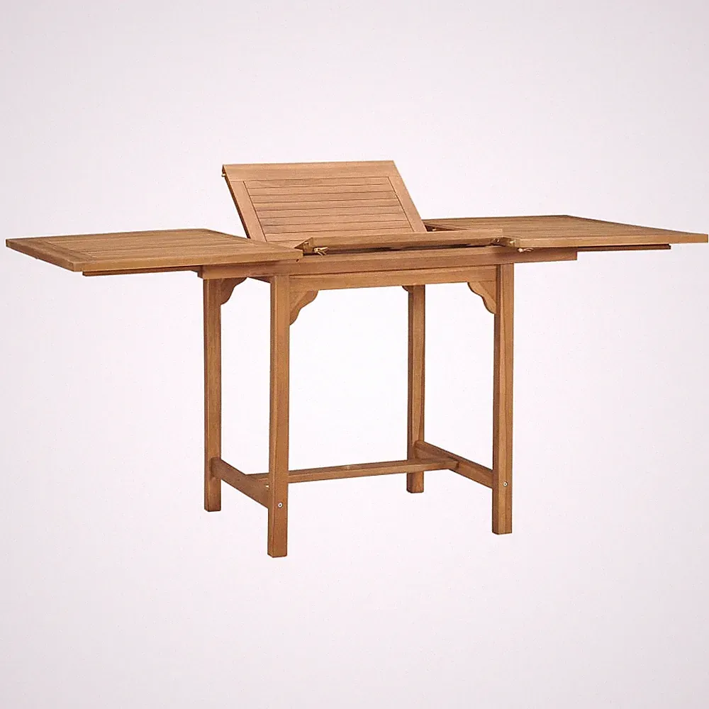 B-Ware | Ausziehbarer Gartentisch 110-160x80x75 Cm Massivholz Teak Holz