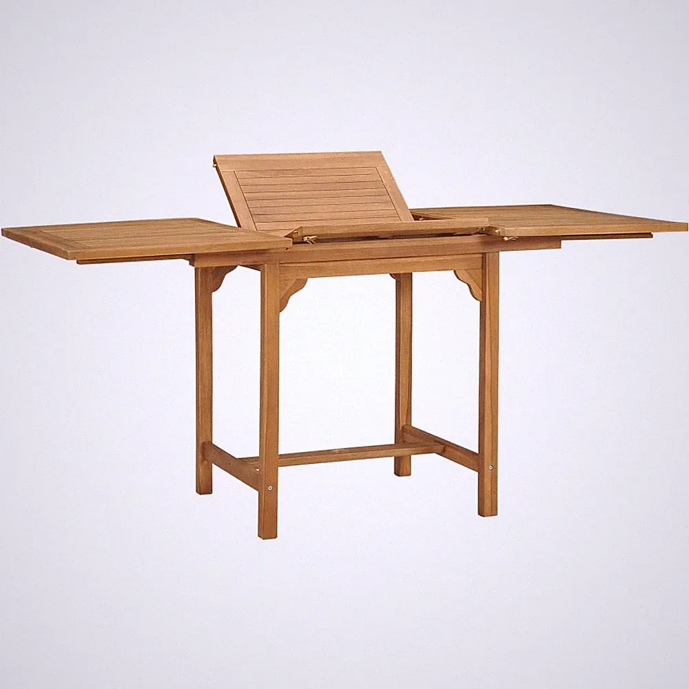 B-Ware | Ausziehbarer Gartentisch 110-160x80x75 Cm Massivholz Teak Holz