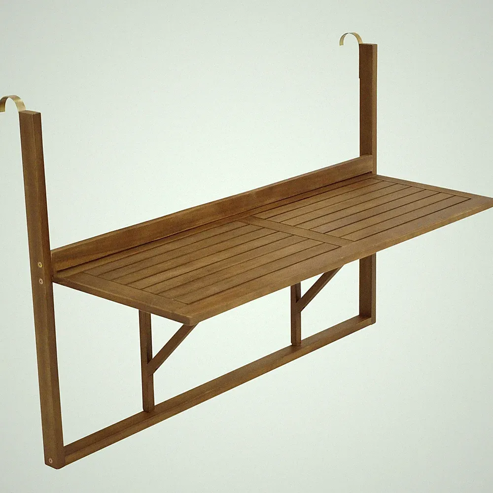 Balkonhängetisch Balkontisch Hängetisch Holztisch Balkonklapptisch 120x40cm Holz