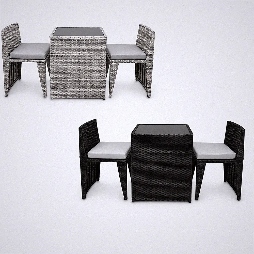 Balkonmöbel Gartenmöbel Sitzgruppe für Terrasse Rattan Lounge 3tlg Lacestone®