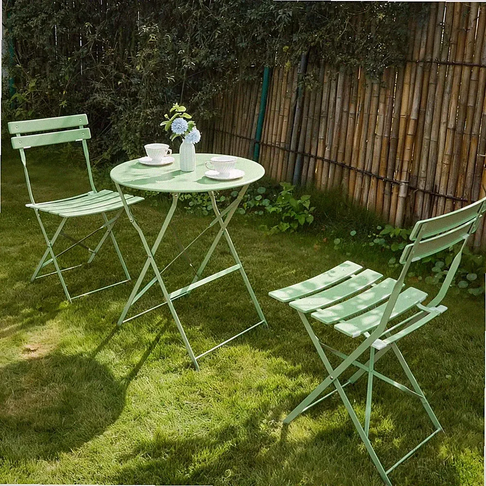 Balkonmöbel Set Gartentisch Stühle Wetterfest Rustikal Klapptisch