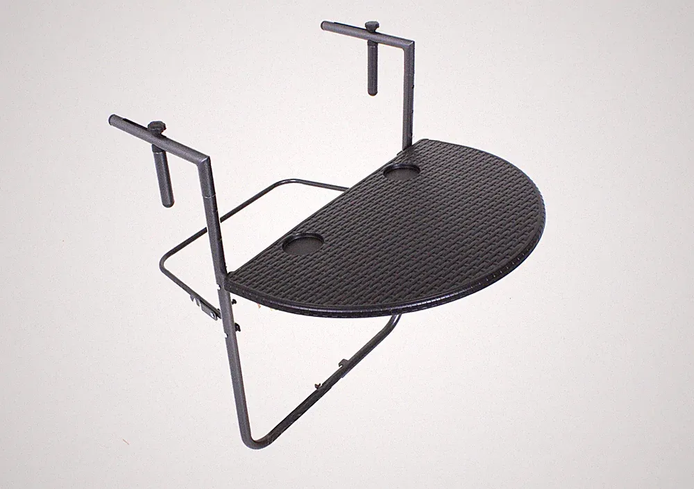 Balkontisch 83 x 36 x 39,5cm Klapptisch Rattan-Optik Gartentisch