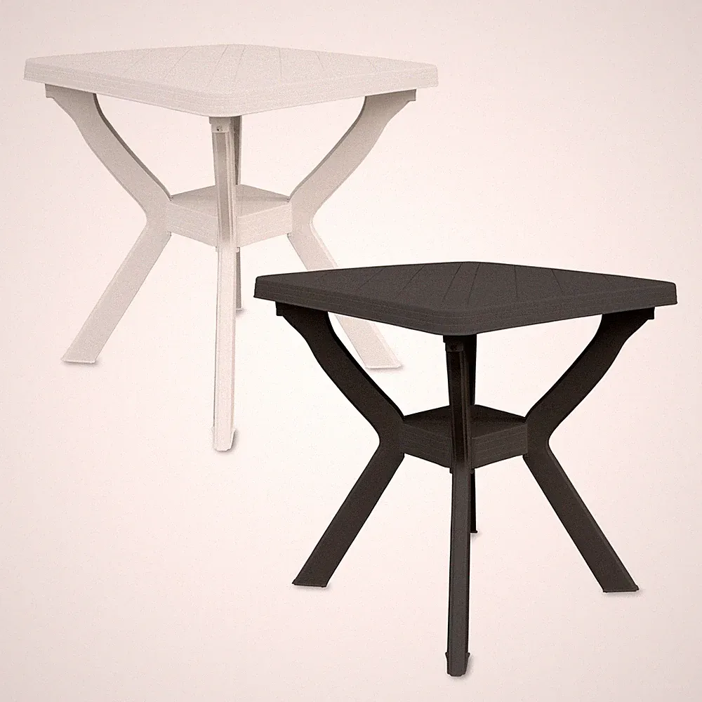 Balkontisch anthrazit 70 cm eckig - 2 Farben - Kunststoff Garten Camping Tisch