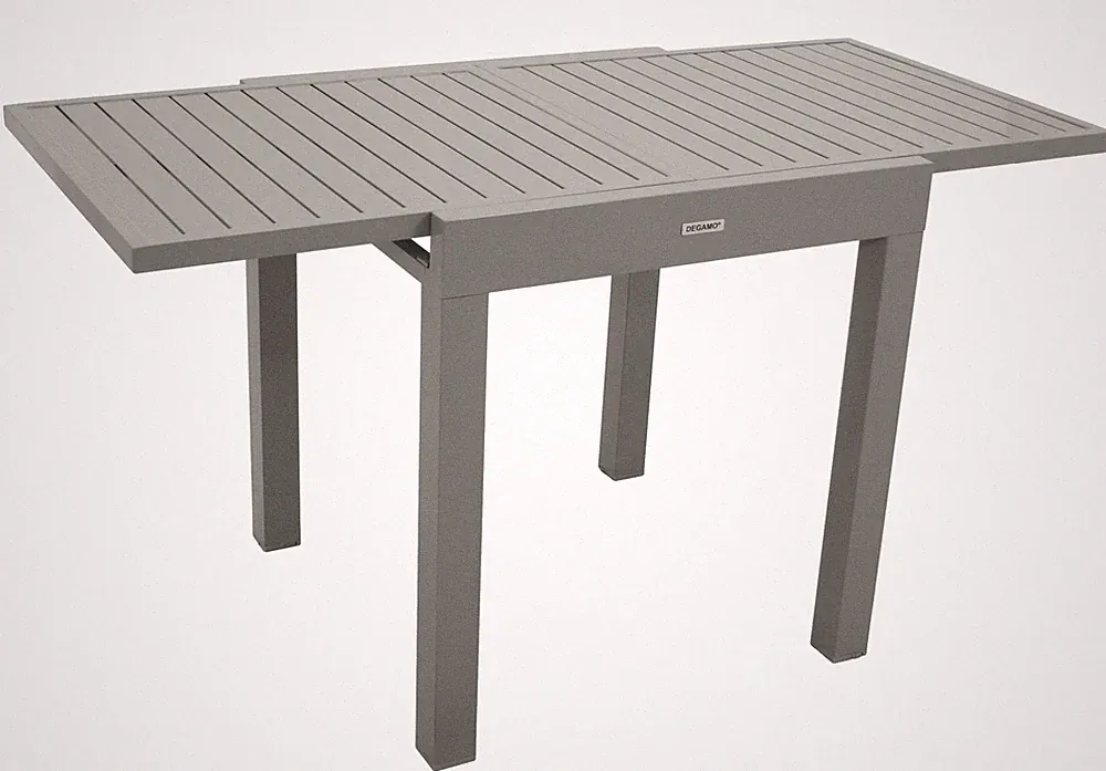 Balkontisch Gartentisch Ausziehtisch Bistrotisch TIRANA 140x70cm Alu silber