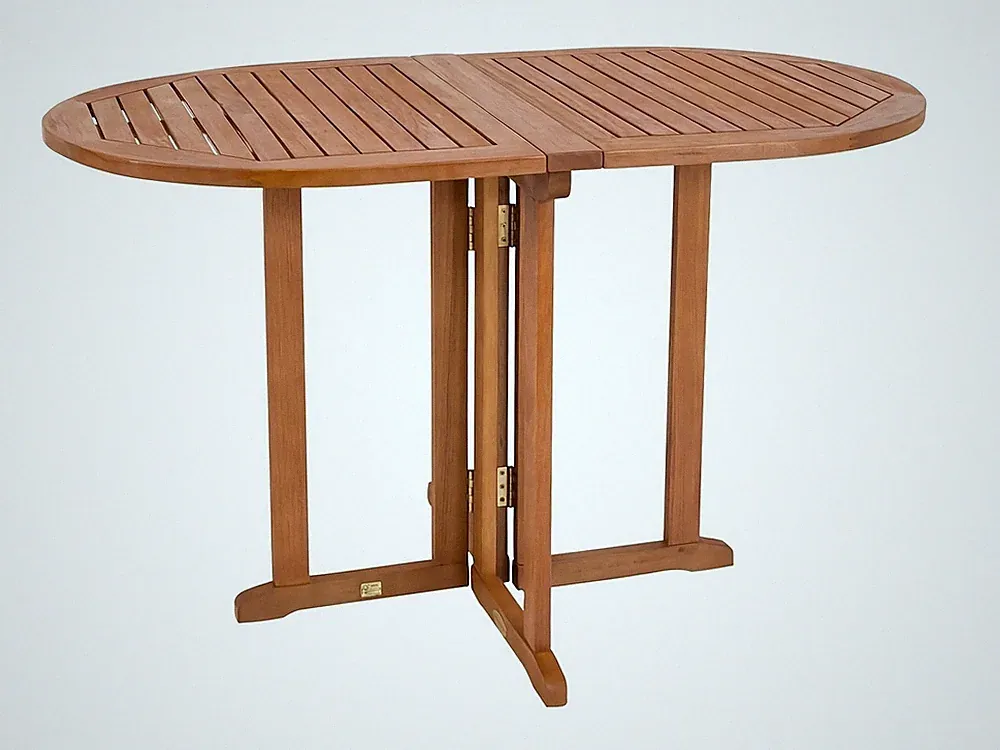 Balkontisch Klapptisch Gartentisch Oval aus Eukalyptus