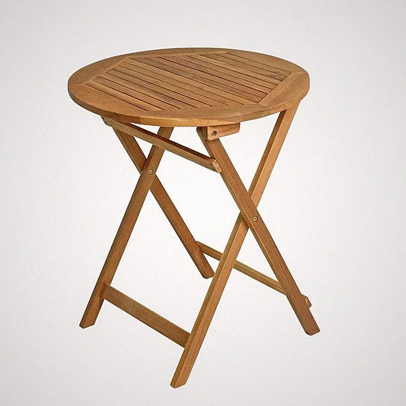 Balkontisch Klapptisch Holztisch Ø 57 cm Rund Gartentisch Tisch Akazie 72,5 cm