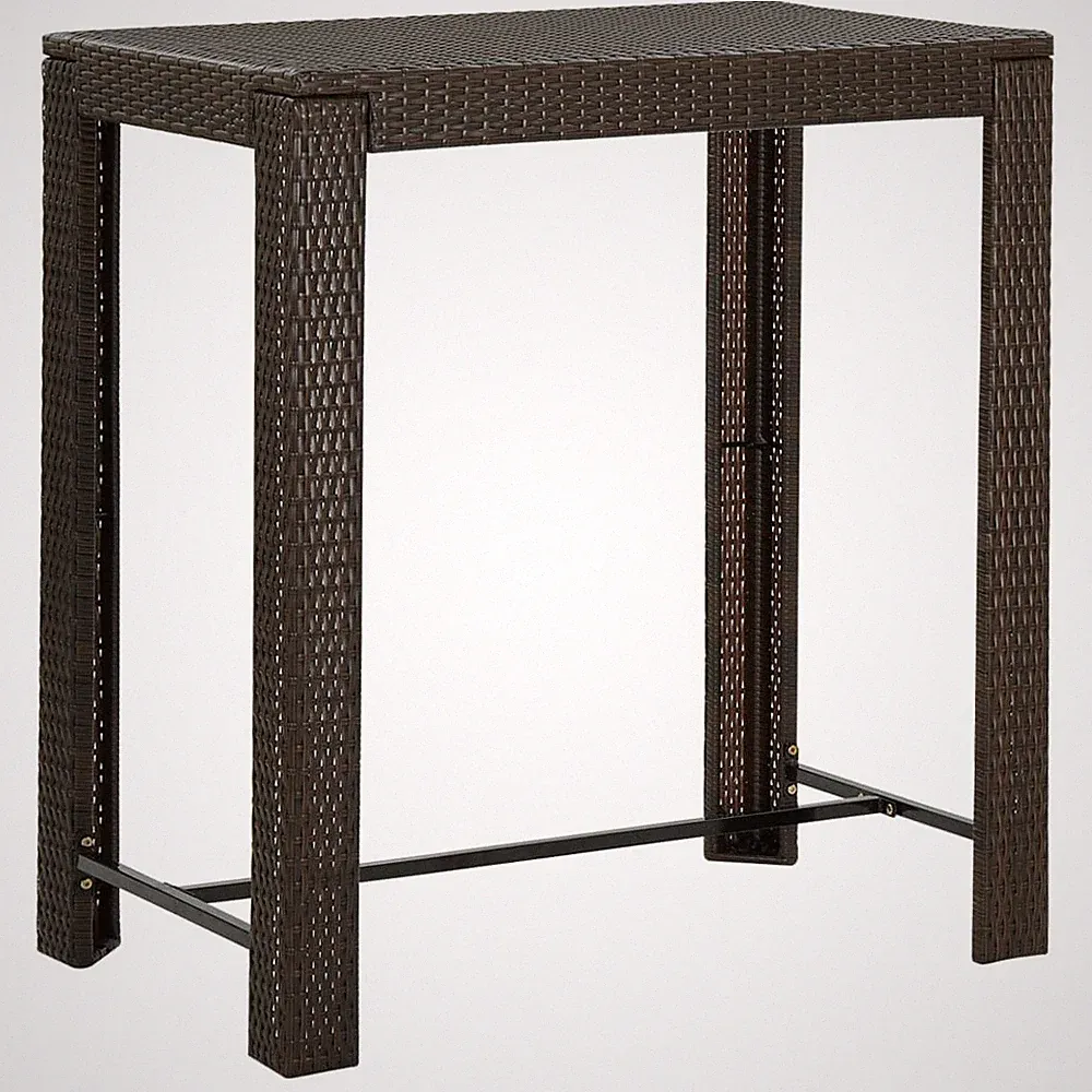 Bartisch Stehtisch Poly Rattan Gartentisch Bistrotisch Barhocker Küchentisch