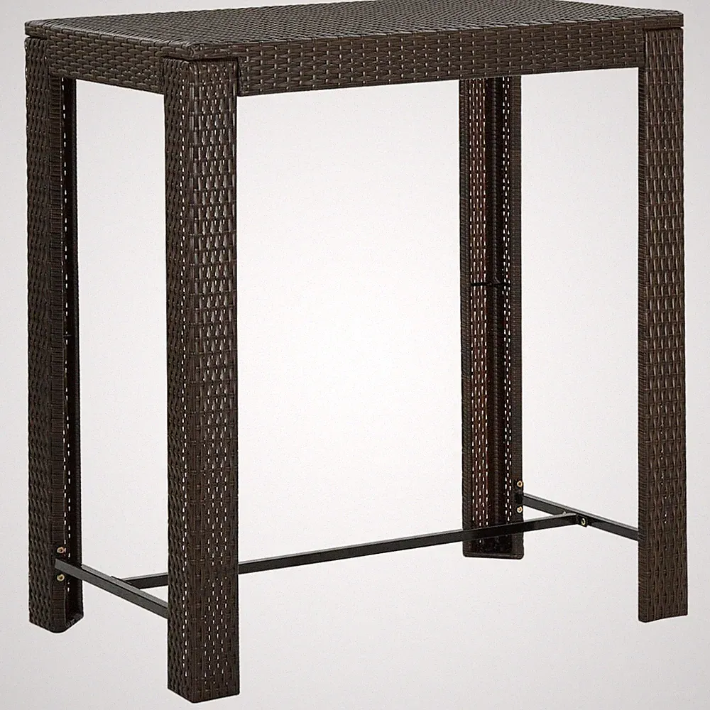 Bartisch Stehtisch Poly Rattan Gartentisch Bistrotisch Barhocker Küchentisch