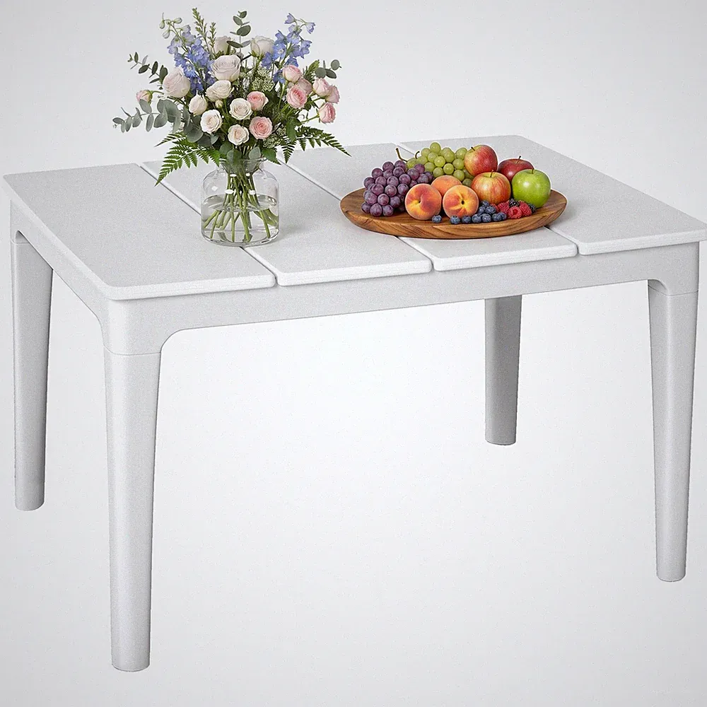 Beistelltisch 70 x 53cm wetterfest Gartentisch aus Kunststoff bis 35kg Refurbish