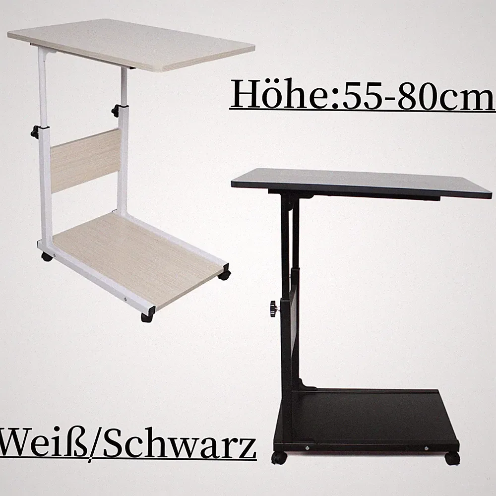 Beistelltisch Bett Laptoptisch Computertisch Höhenverstellbar mit Rollen Neu