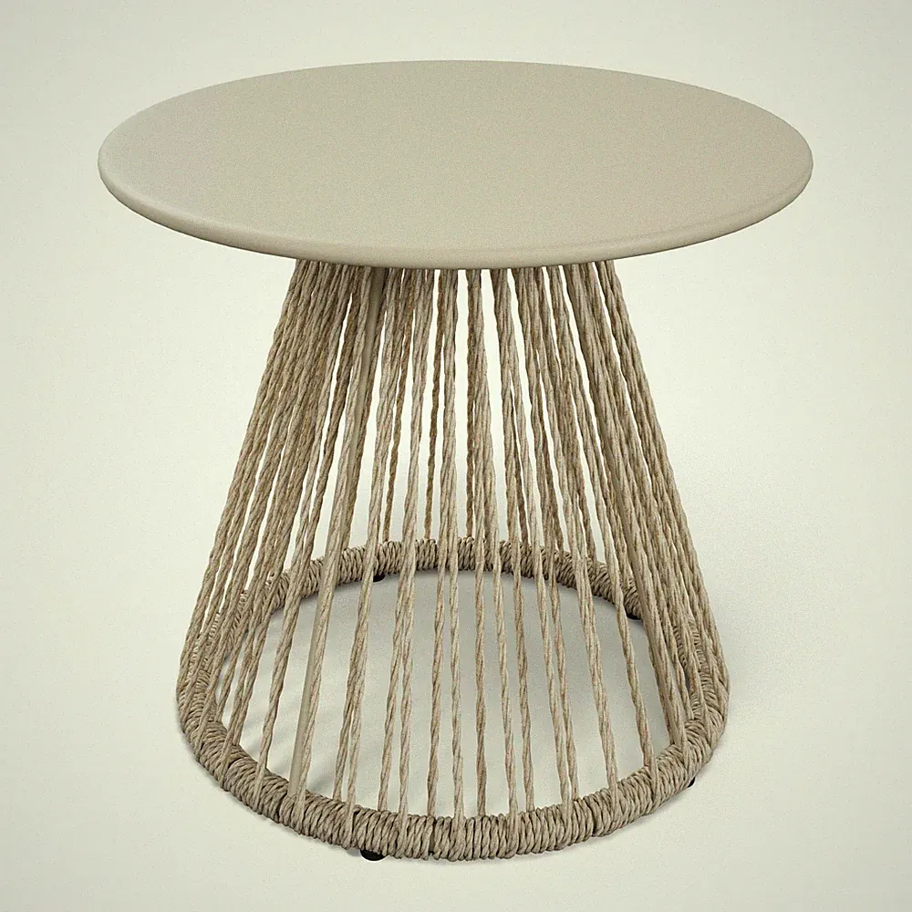 Beistelltisch CAPRIO runder Outdoor Balkontisch Rattan wetterfest di volio