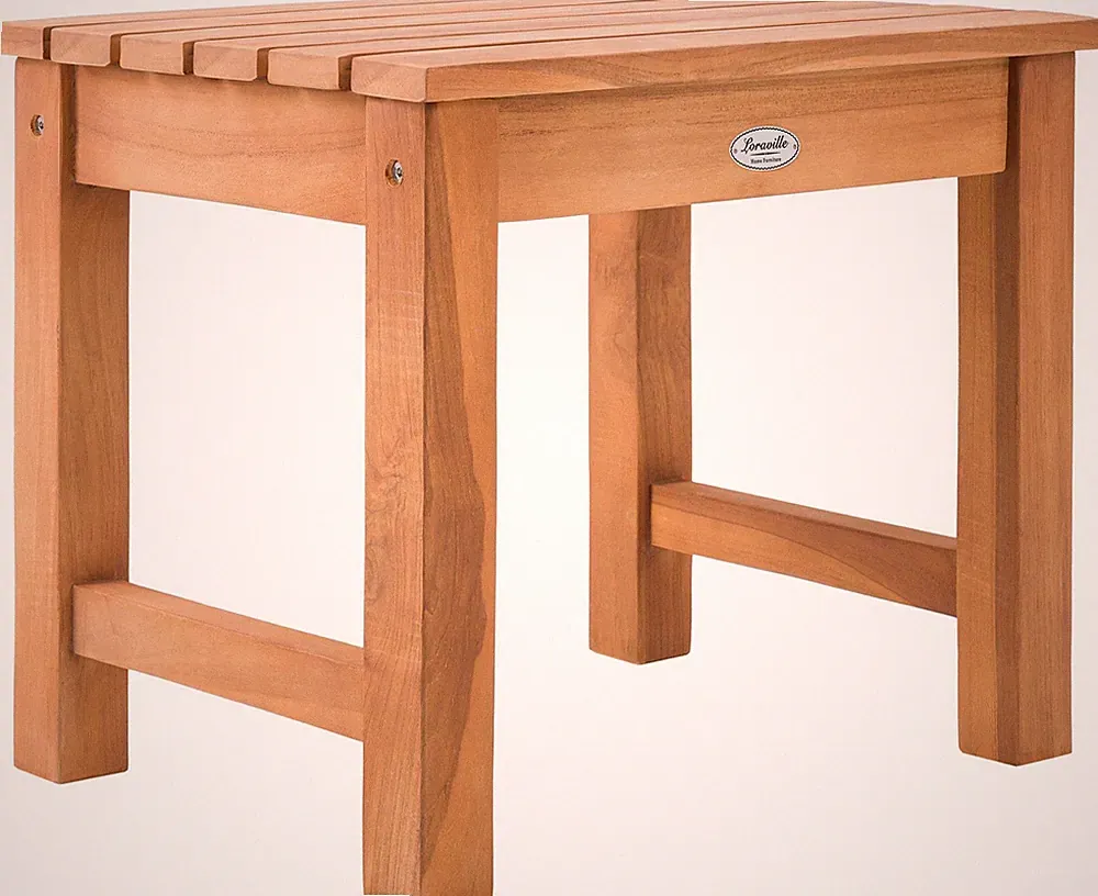 Beistelltisch Frankton Teakholz wetterfest Gartentisch outdoor Sitzhocker