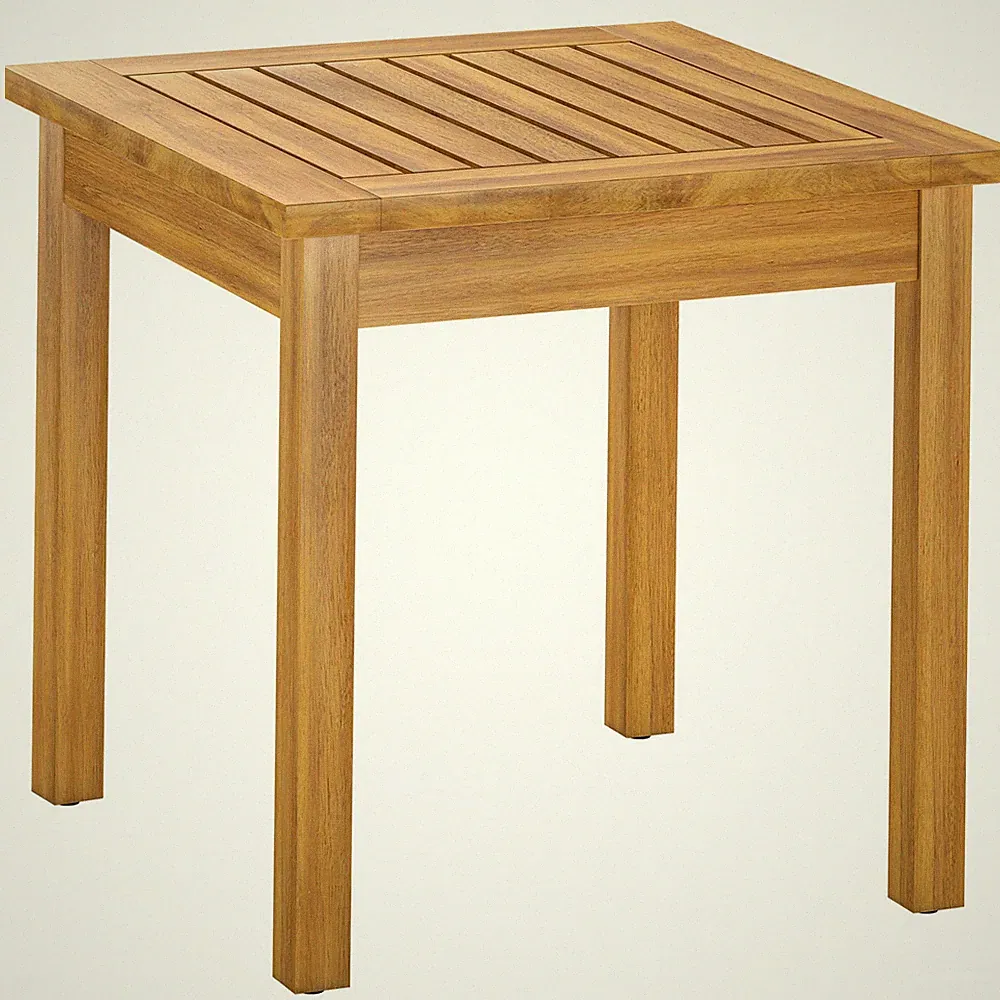 Beistelltisch für Garten Terrasse Akazienholz 48x48x46cm stabil wetterfest