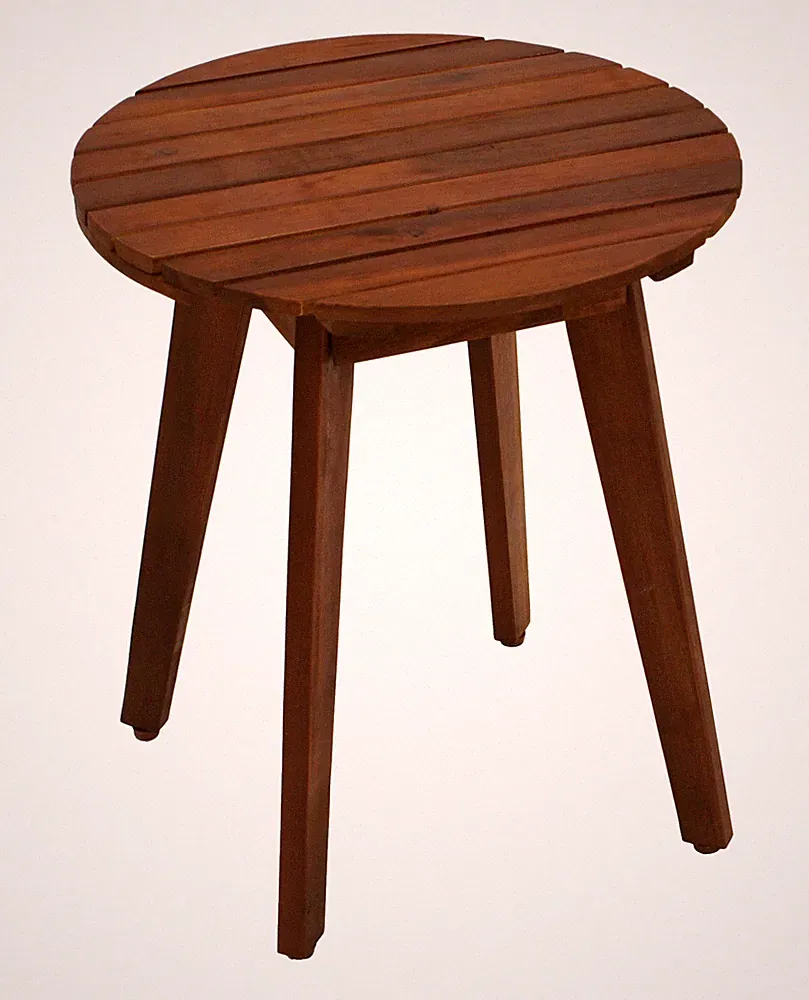 Beistelltisch Gartentisch Gartenmöbel Tisch Kaffeetisch BAYAMO 40cm, Akazie Holz